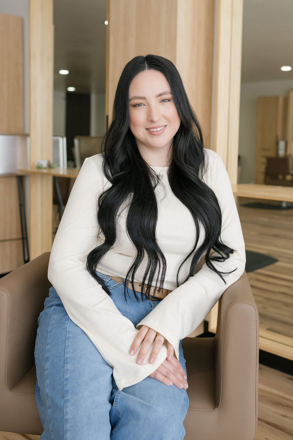 Sydney, lead stylist and bridal artist at Fringe Beauty Studio